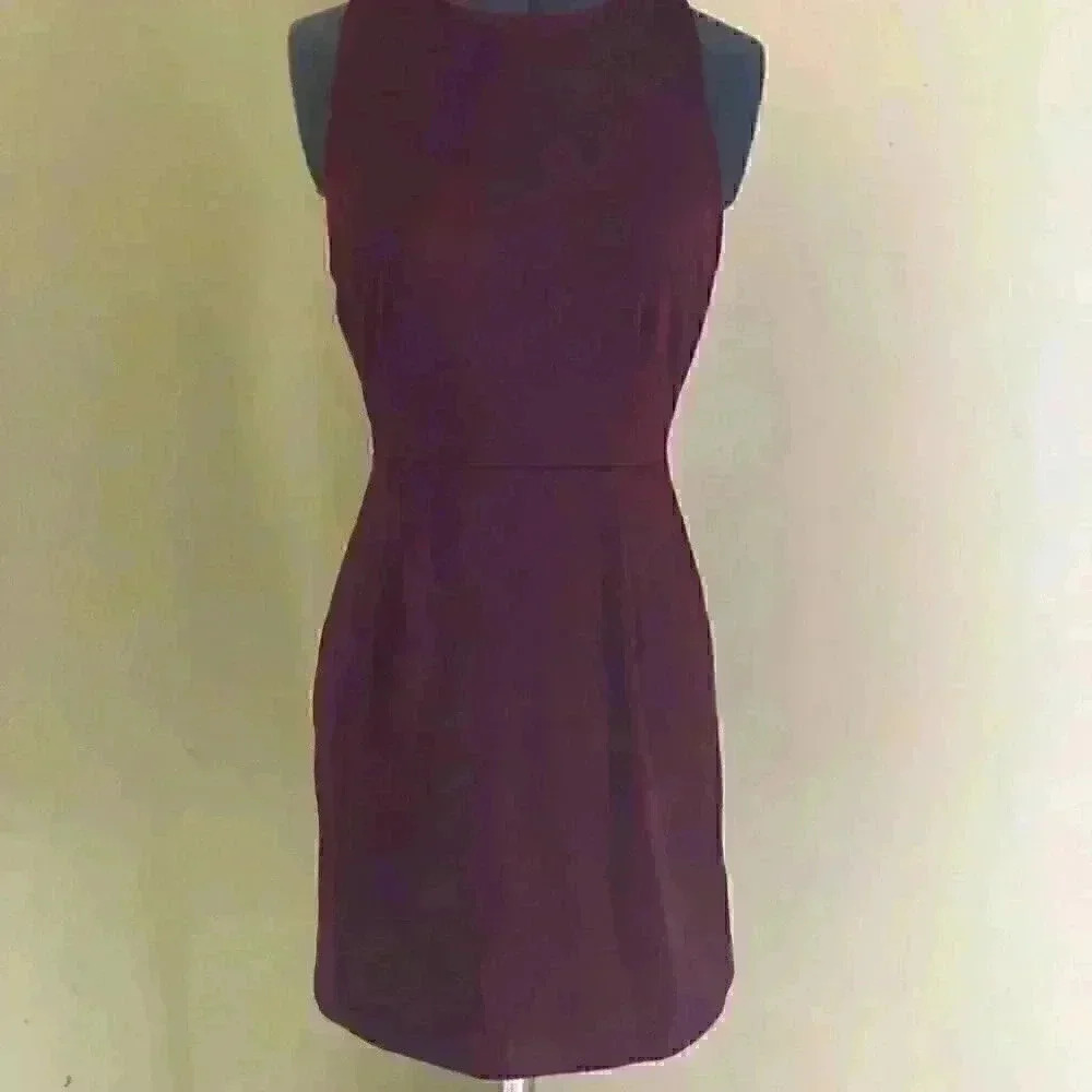 Charlotte Rousse burgundy Sleeveless Casual Dress Women Medium